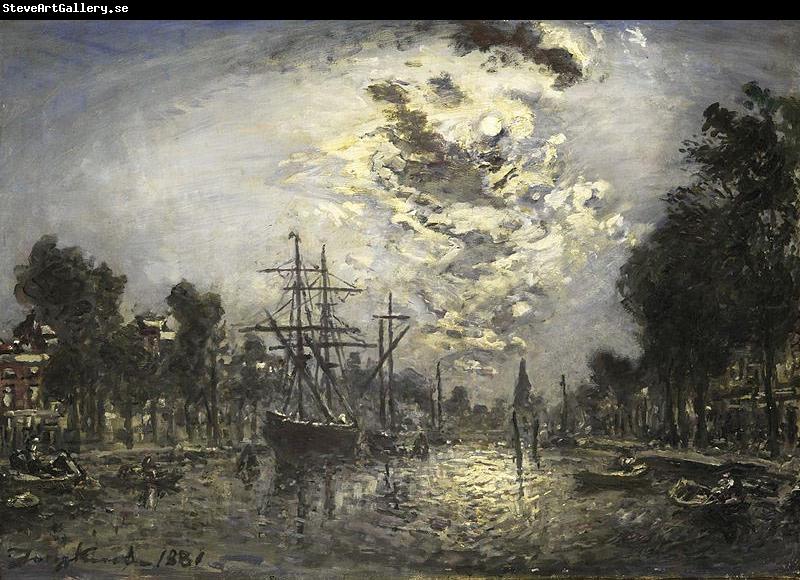 Johan Barthold Jongkind Rotterdam in the Moonlight